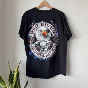 2000s Black Biker Tee